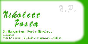 nikolett posta business card